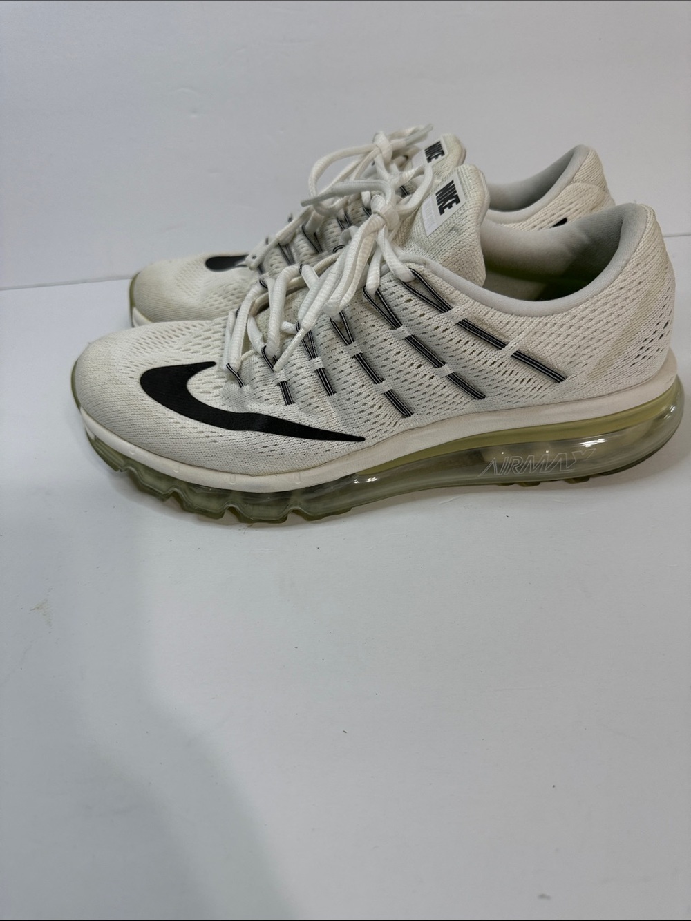 Nike Women's White Black Olive Air Max Style Running Sneakers - Picture 3 of 9
